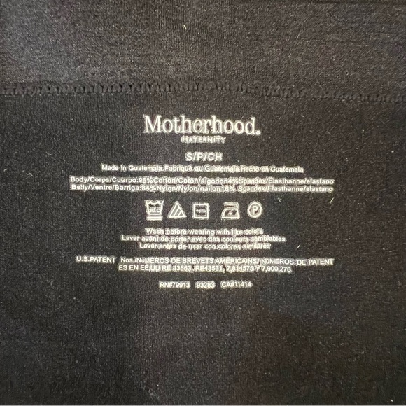 Motherhood Maternity Black Leggings with Belly Panel - Picture 7 of 14